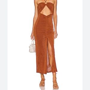 LSpace Stina Dress without neck tie Copper color size medium